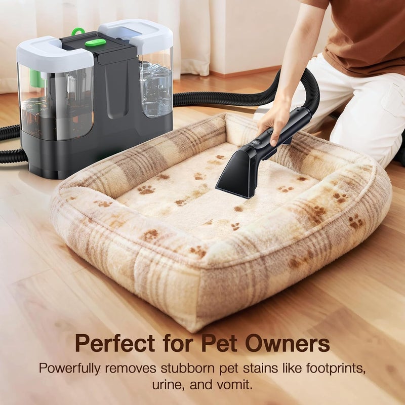 LABIGO Portable Carpet & Upholstery Cleaner, 18Kpa Carpet Cleaner Machine for Deep Stain Removal, Spot Cleaner for Pet Accidents, Area Rugs, Stairs, Car Seats & Couches, Includes Tools & Self-Cleaning - Image 4